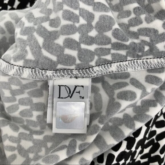 DVF Diane von Furstenberg Reina Tiny Marks Black tunic dress white small new 6 - Picture 7 of 7
